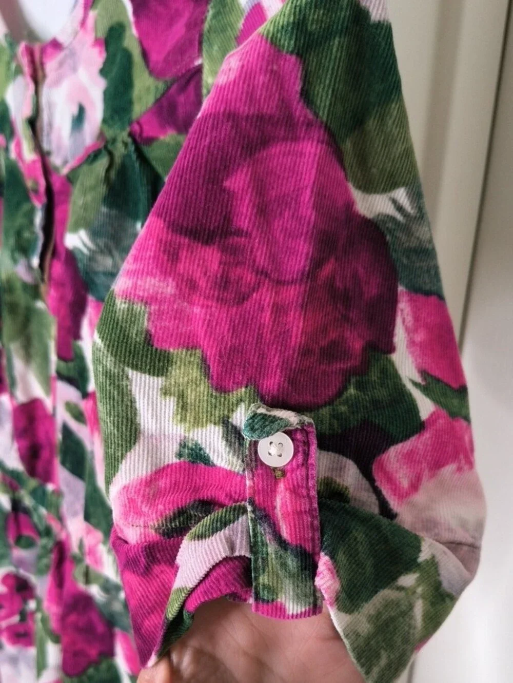 Gymboree Pink and Green Floral Knit Dress